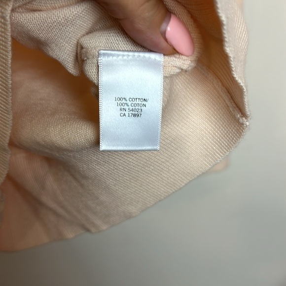 Banana Republic Blush Pink Cotton Deep V Zip Pockets Fine Knit Cardigan - Picture 4 of 6